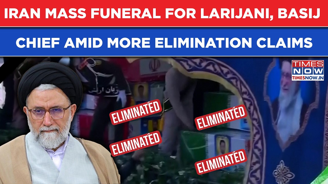 Iran War: Mass Funeral For Larijani, Basij Chief As Israel Says IDF Killed Intel Minister In Tehran