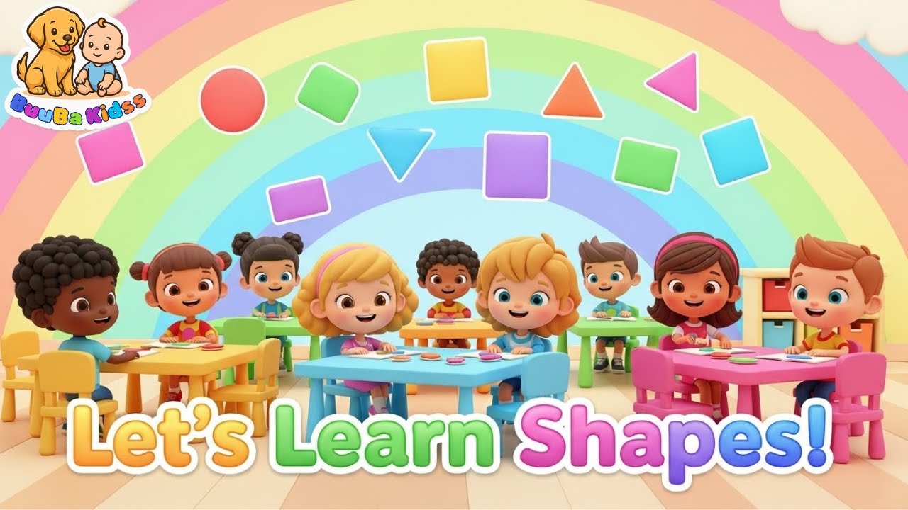 shapes song children fun learning | BuuBa Kidss #shapesforkids #nurseryrhymes #babysongs