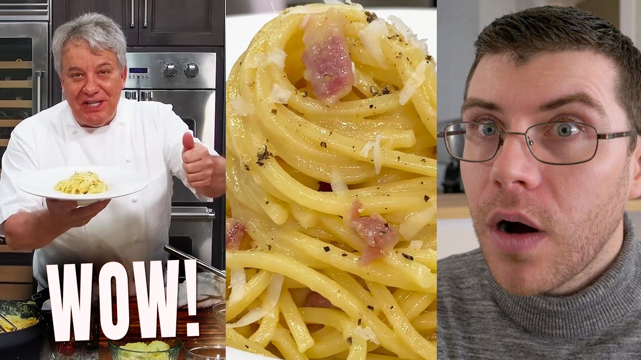 Pro Chef Reacts.. French Chef's AUTHENTIC CARBONARA (Chef Jean-Pierre)