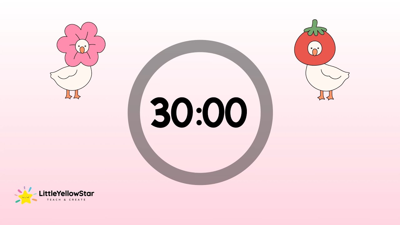 Happy Silly Goose Timer for Kids – 30 Minute Countdown with Upbeat Music | Classroom Timers