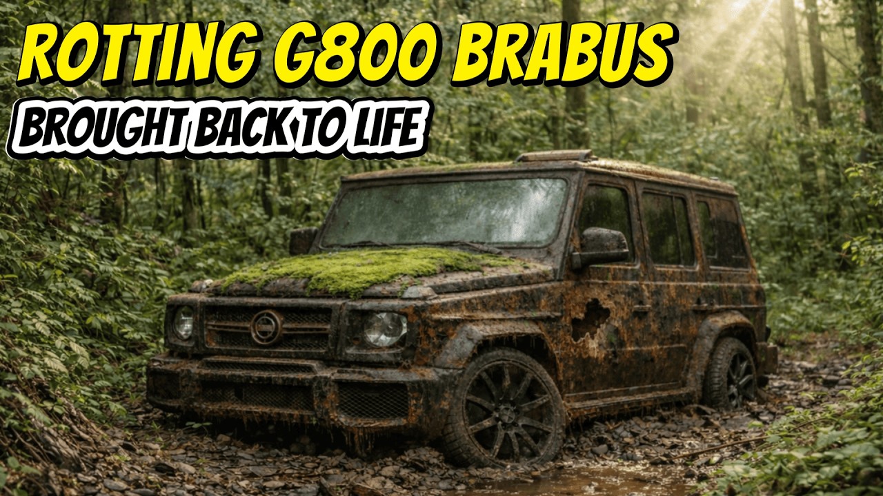 Abandoned Mercedes-AMG G800 Brabus Found Rotting in the Forest — Full Restoration & Luxury Detailing
