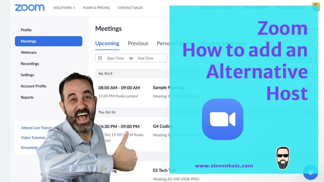 Zoom: How to add an Alternative Host