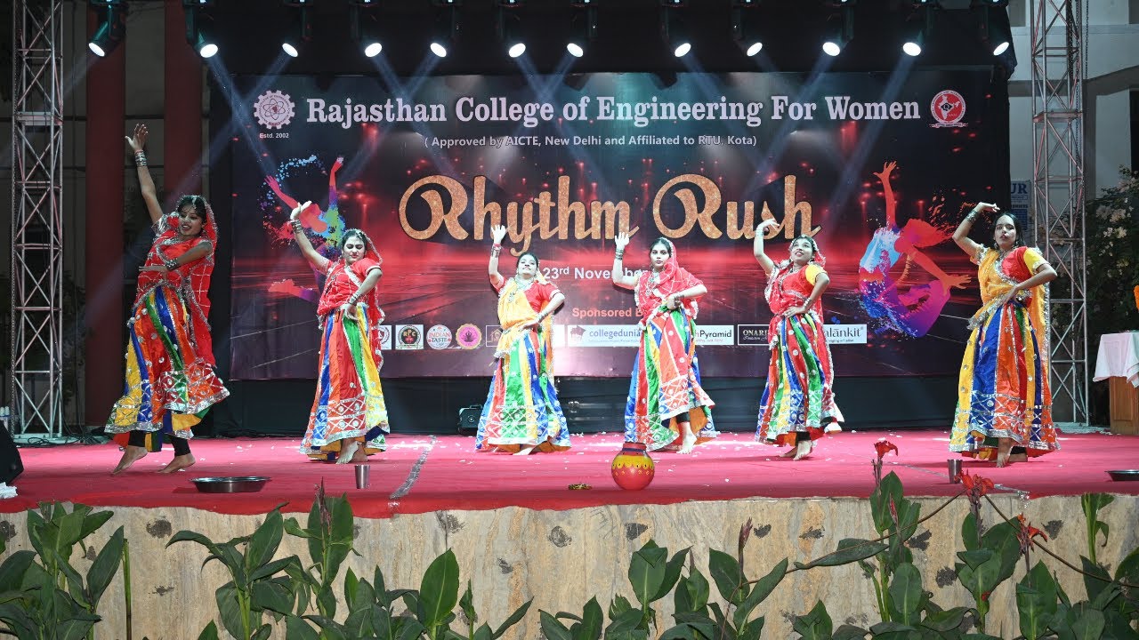 RCEW College Girls’ Mesmerizing Rajasthani Dance | Rhythm Rush 2024 | RCEW Campus @RCEWJAIPUR1