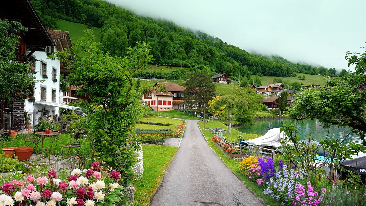 Oberried, Switzerland 🇨🇭 walking tour 4K 60fps | Most beautiful Swiss villages,
