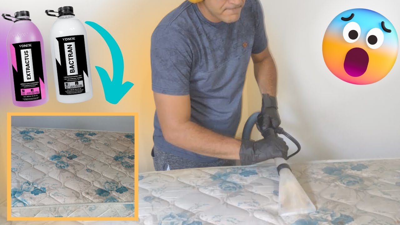HIGIENIZAÇÃO DE COLCHÃO com os produtos EXTRACTUS E BACTRAN DA VONIXX