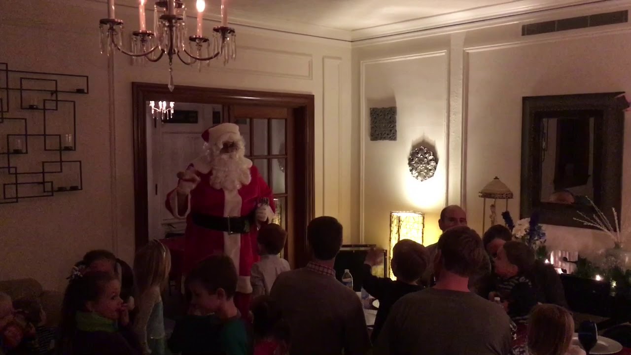 Visit from Santa at a Christmas Party 2017