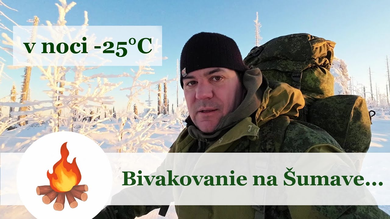 Bivakovanie na Šumave | Extrém - 25°C | Vlog #6 | Survival | Solo overnight in the Bohemian forest