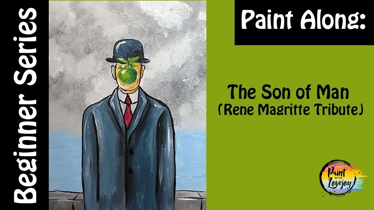 Rene Magritte tribute: Son of Man Acrylic painting for beginners