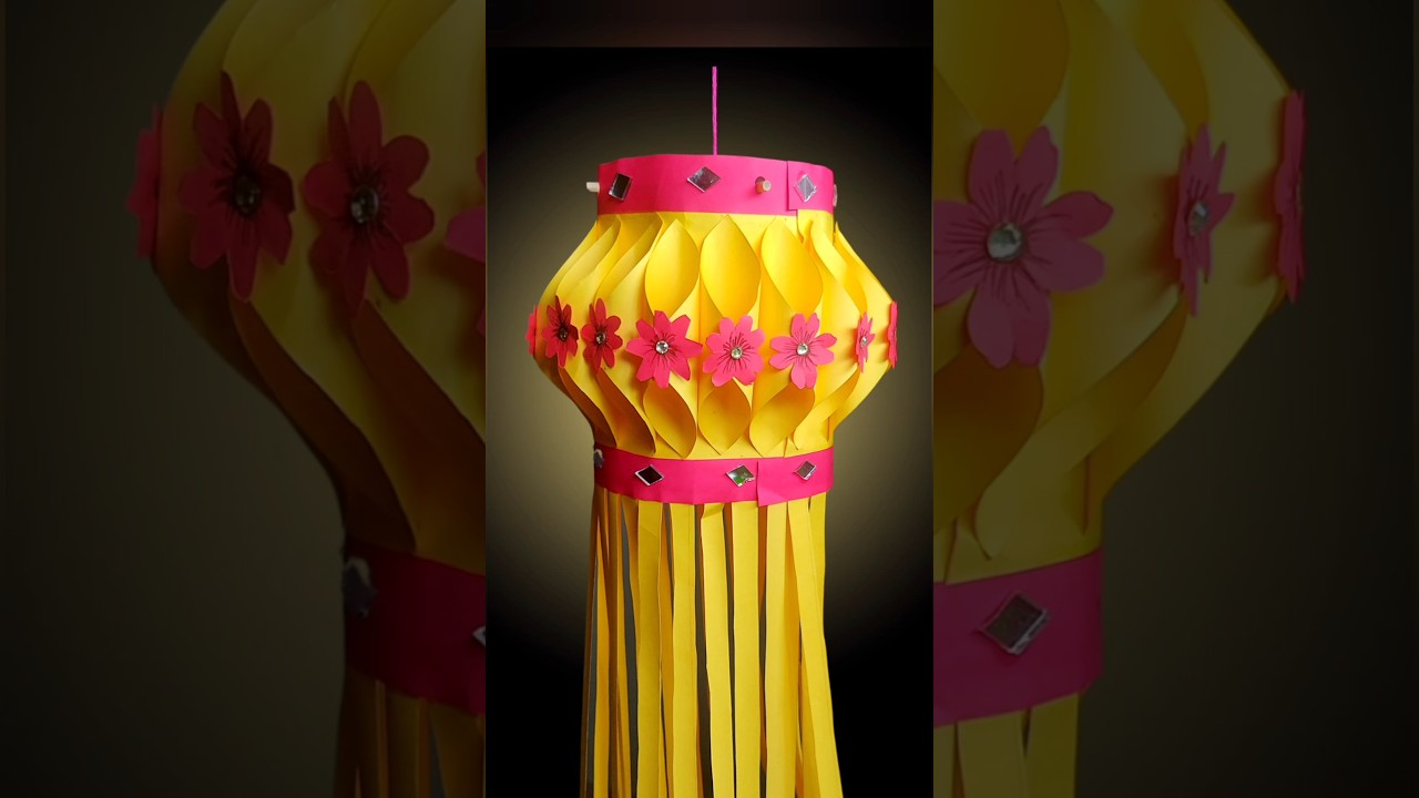 Akash kandil making at home for Diwali / How to make Akash kandil / Diwali decoration #diy #diwali