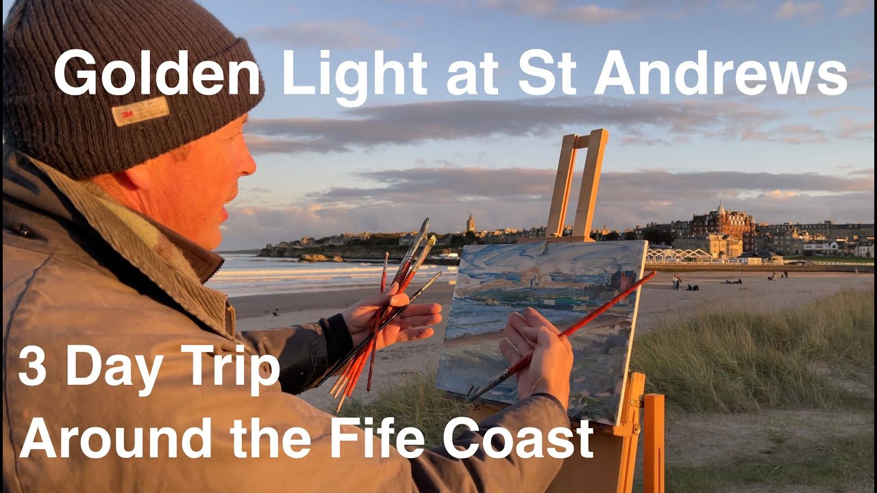 Part 5. Finishing a Plein Air Painting at Golden Hour on St Andrews Beach