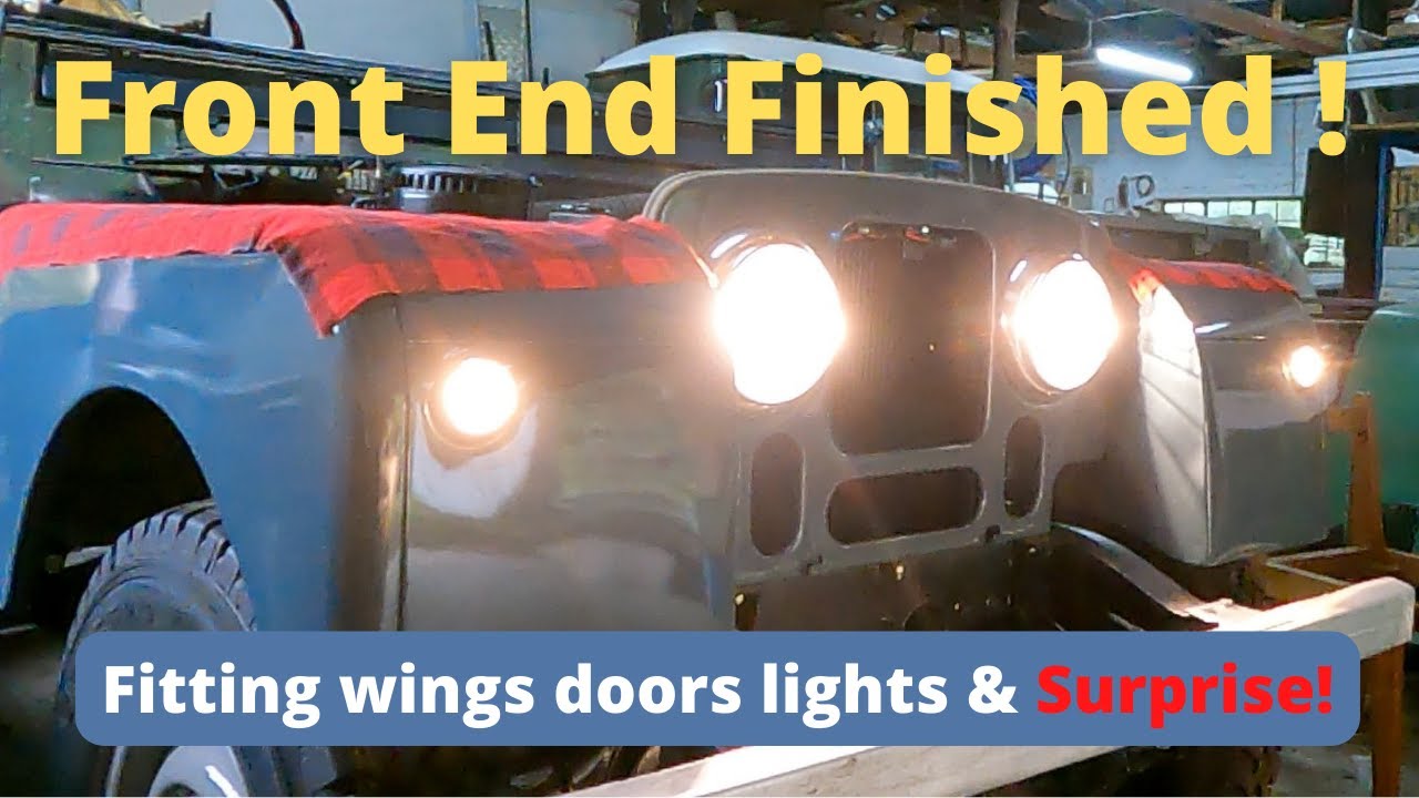 Finishing the front end fitting the doors, wings and lights to a Land Rover Series 1 107 restoration
