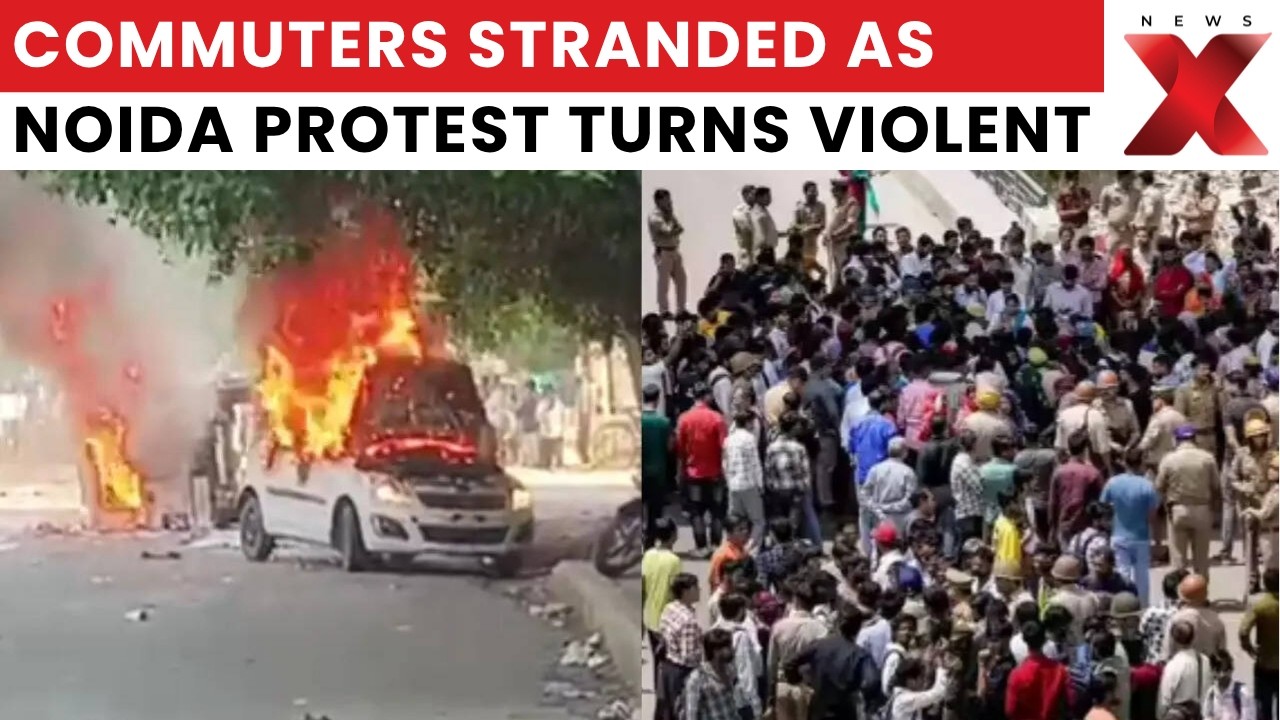 Noida Protest: Commuters Complain Of Being Stuck In Traffic Due To Protest In Arson | Latest News