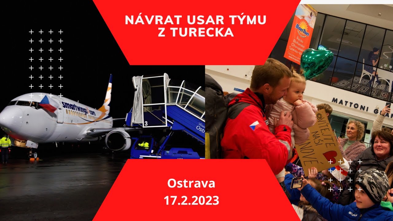 Návrat USAR týmu českých hasičů z Turecka do Ostravy, 17.2.2023