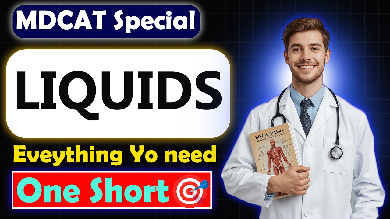 Chemistry MDCAT Liquids One shot lecture By M.Saleem With all Tricks and Important MCQs