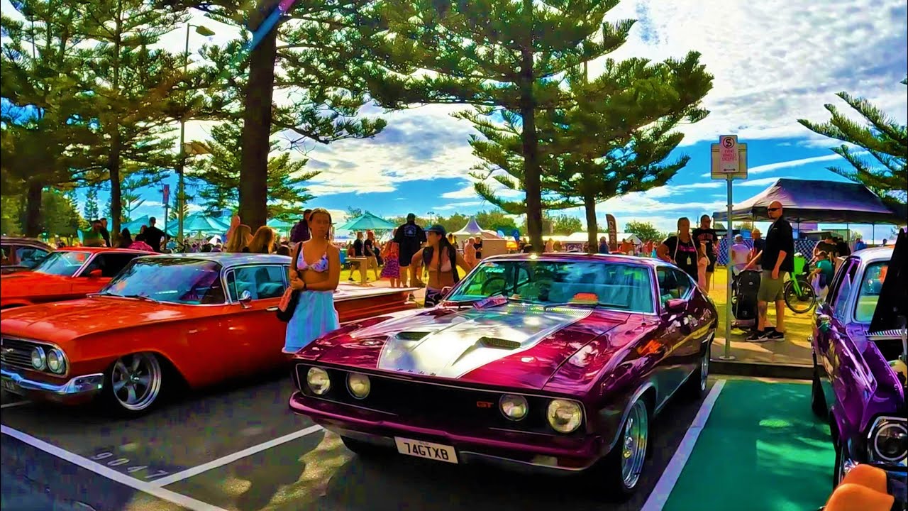 4K | Cooly Rocks On 2023 | CARS DANCING BIKES & People | GOLD COAST Rock N Roll Fest Saturday Pt 1