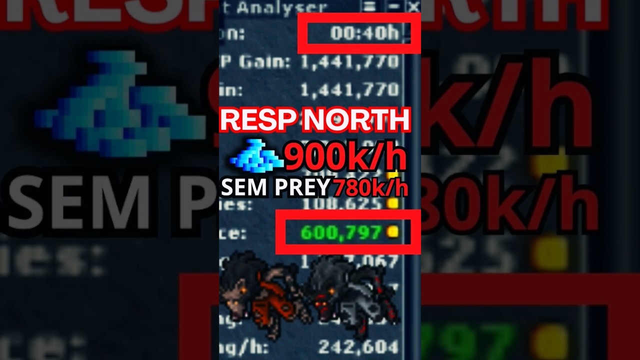 TIBIA HUNT WEREHYAENA NORTH FULL PROFIT RP EK 300 #tibia #shorts #tibiagame #tibiaglobal #tibiahunt