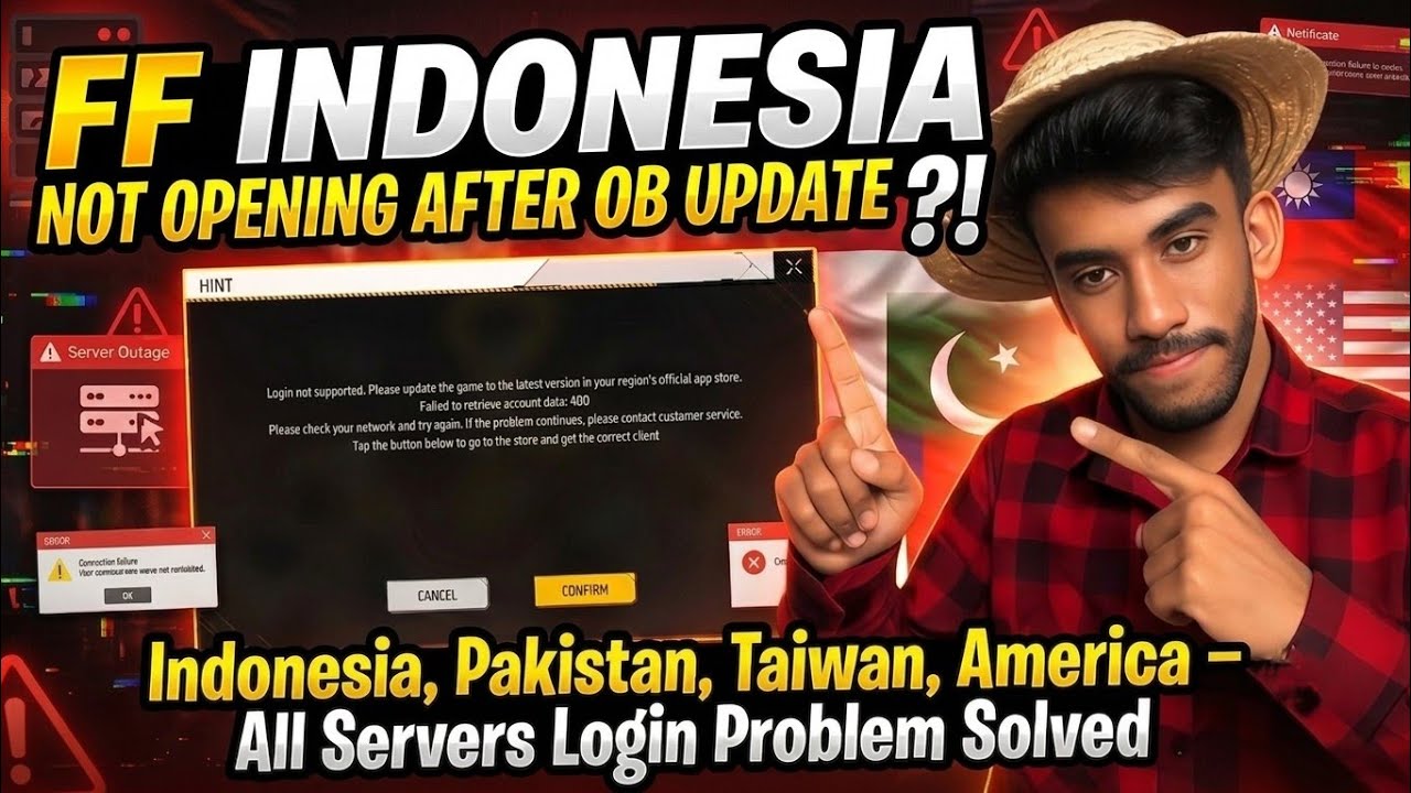FF Indonesia Server Not Opening After Update Problem 100% Solved