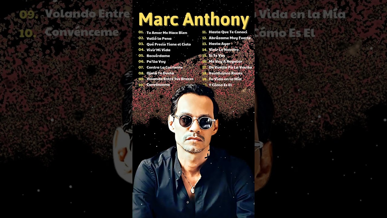 Hasta Que Te Conoci ~ Marc Anthony Mix Salsa - MARC ANTHONY 90S SUS EXITOS SALSA ROMANTICA #salsa