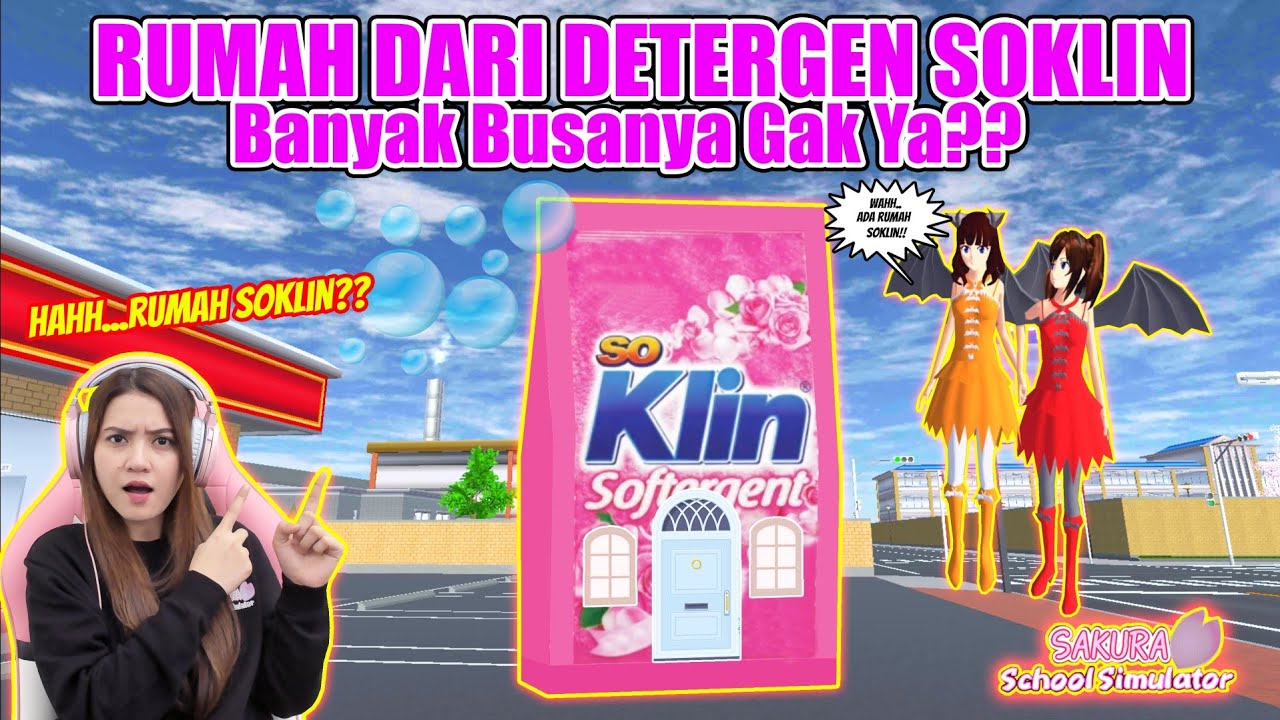 RUMAH DARI DETERGEN SOKLIN?? WAHH..BISA SEKALIAN LAUNDRY BAJU NIH!! SAKURA SCHOOL SIMULATOR-PART 289