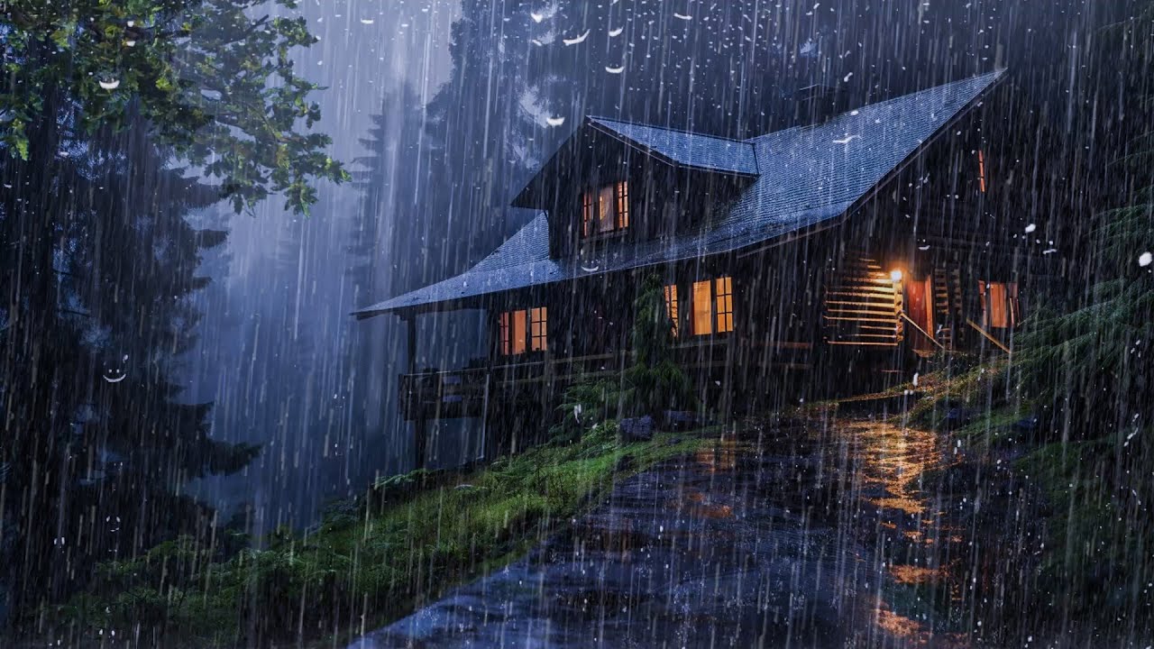 Gentle Night RAIN - Rain Sounds For Sleeping - Heavy Rain for Better Sleep, Insomnia Relief, Focus