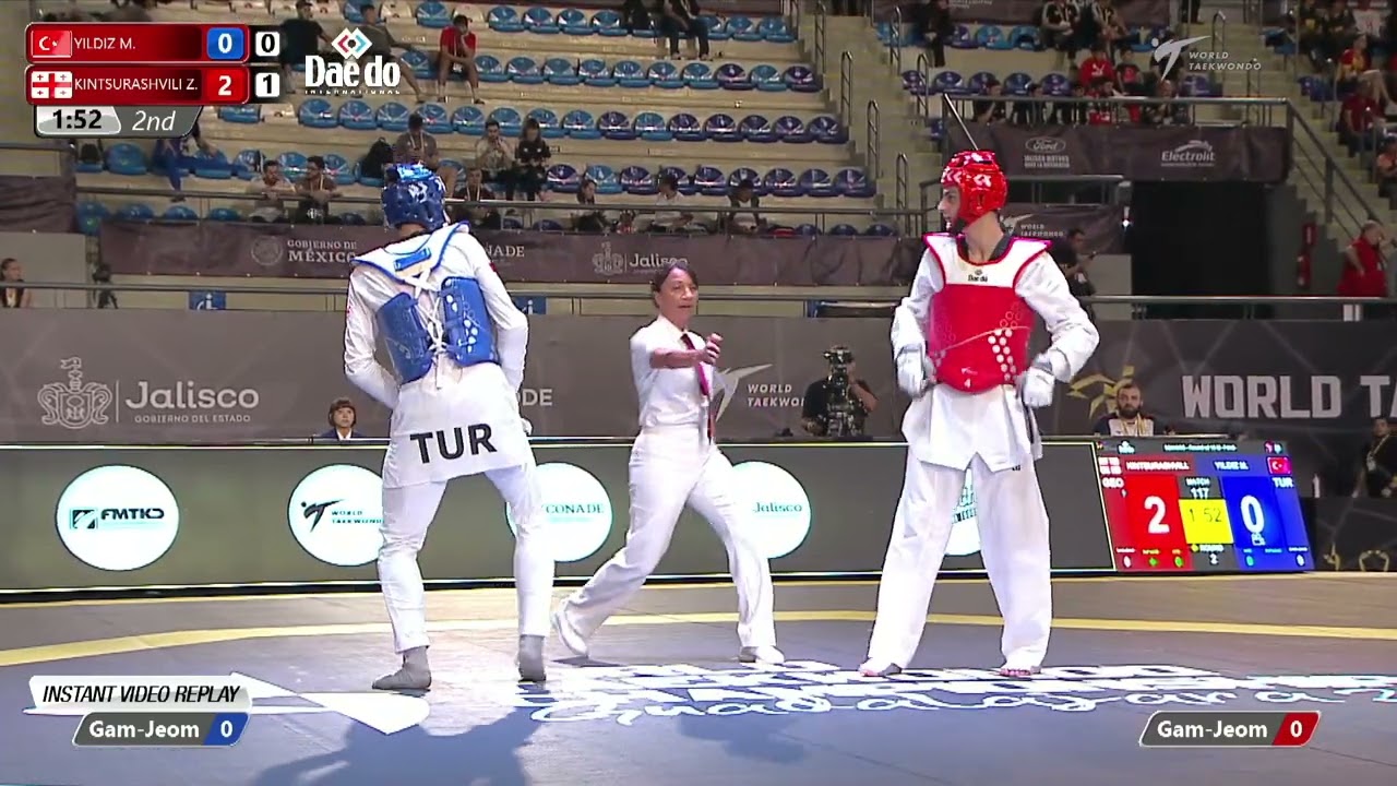 117 M-74kg R-16 YILDIZ M. E. TUR 🔵 vs 🔴 KINTSURASHVILI Z. GEO I Guadalajara 2022 WT Championships