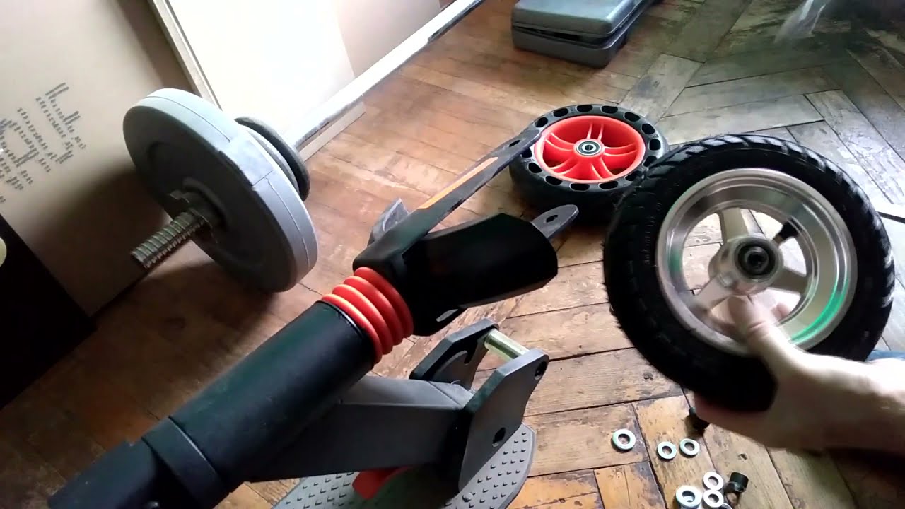 Замена переднего колеса на kugoo S1