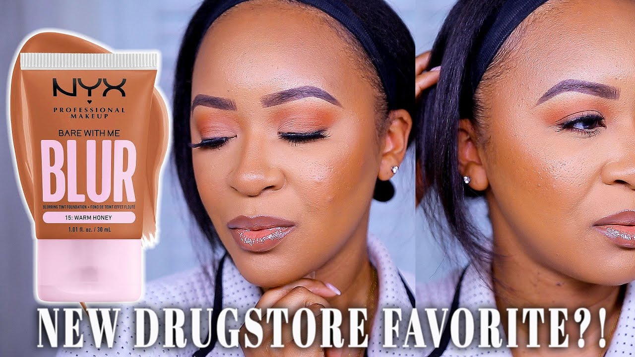 WAIT A MINUTE... NYX BARE WITH ME BLUR TINT FOUNDATION REVIEW + WEAR TEST ON OILY SKIN | Fayy Lenee