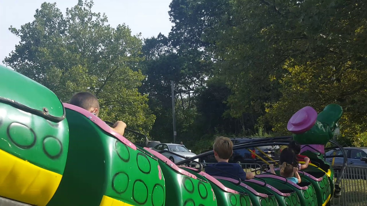 Elijah Fun Time: riding caterpillar roller coaster