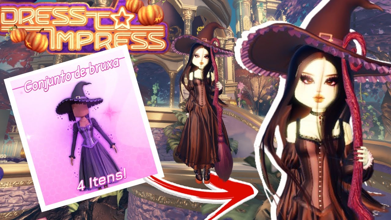 🧹COMPREI O PACOTE DA BRUXA NO DRESS TO IMPRESS