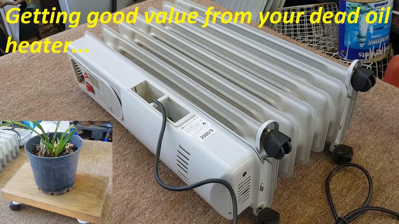 Scrapping an oil column heater - Quick and easy with good value plus a pot plant trolley upcycle!