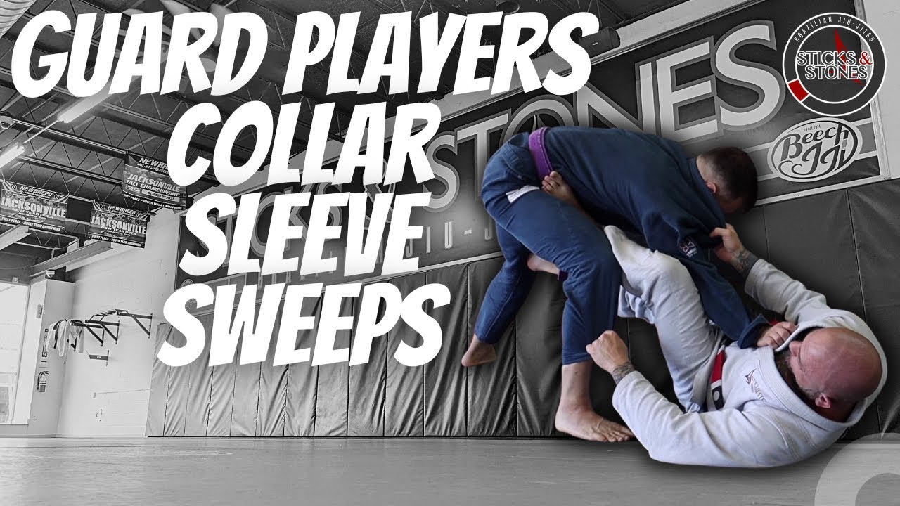 Guard Players - Stop getting your guard passed 2 sweeps in collar sleeve