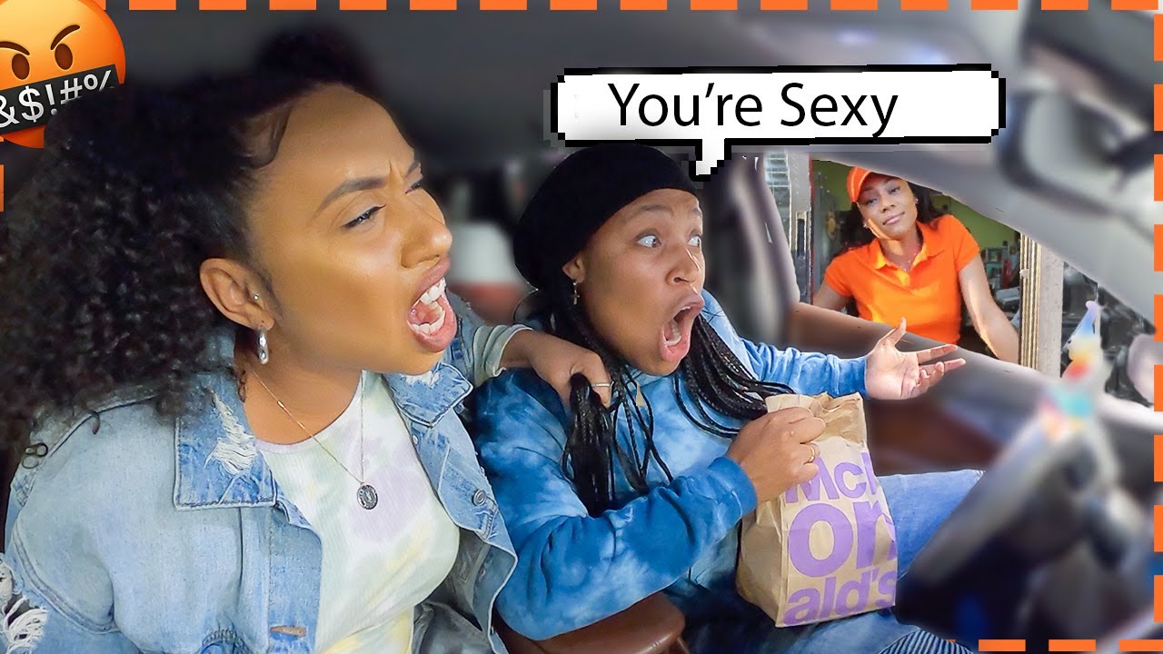 Flirting with drive through LADY in front of girlfriend & THIS HAPPENED!