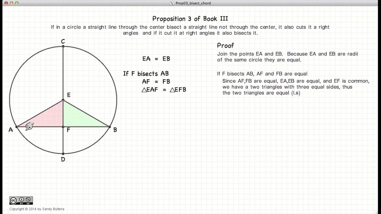 Euclid's Elements Book 3 - Proposition 3