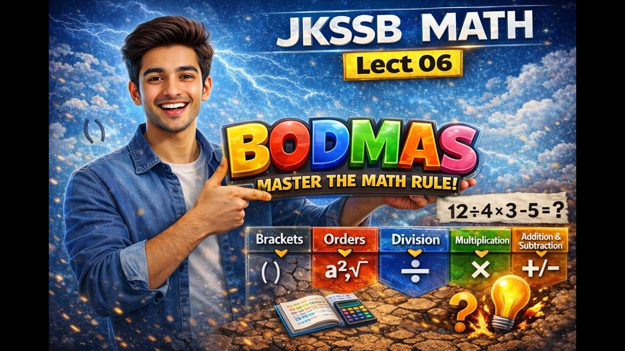 BODMAS JKSSB | Lect 06 | Lab Attendant | Rapid revision series #JKSSB