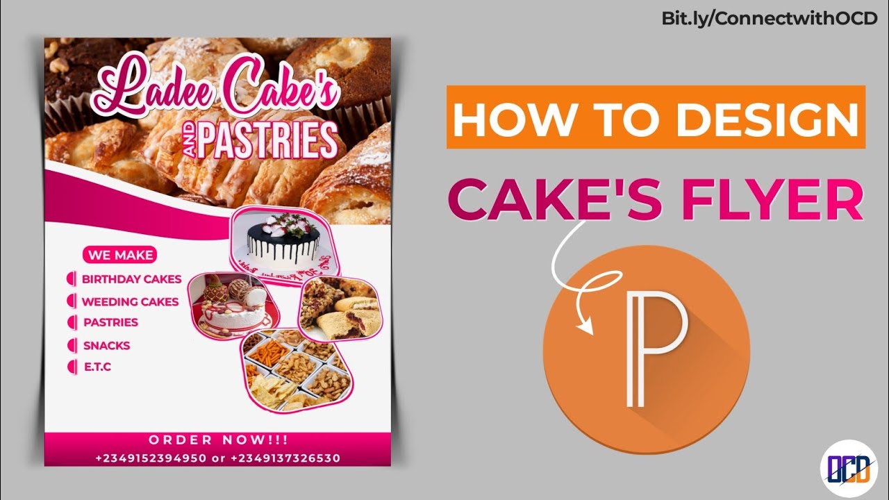 HOW TO DESIGN CAKE'S FLYER ON PIXELLAB