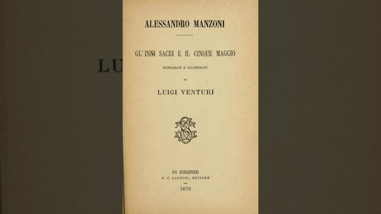 Gl'Inni sacri - Alessandro Manzoni | Full Audiobook 📚