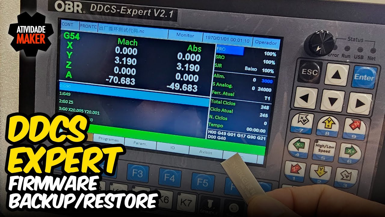 CNC Router com DDCS EXPERT 2.1 - FIRMWARE - Backup/Restore | OBR