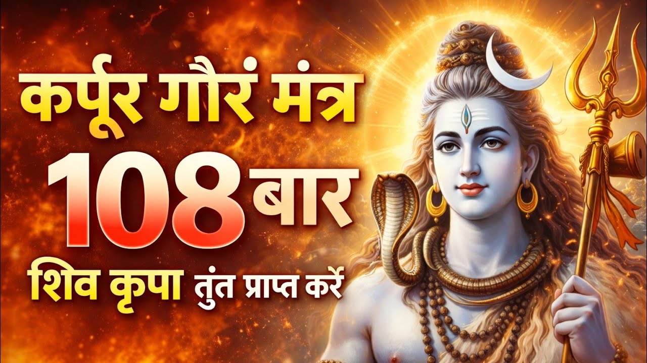 कर्पूरगौरं करुणावतारं मंत्र 108 बार | शिव कृपा तुरंत प्राप्त करें 🙏