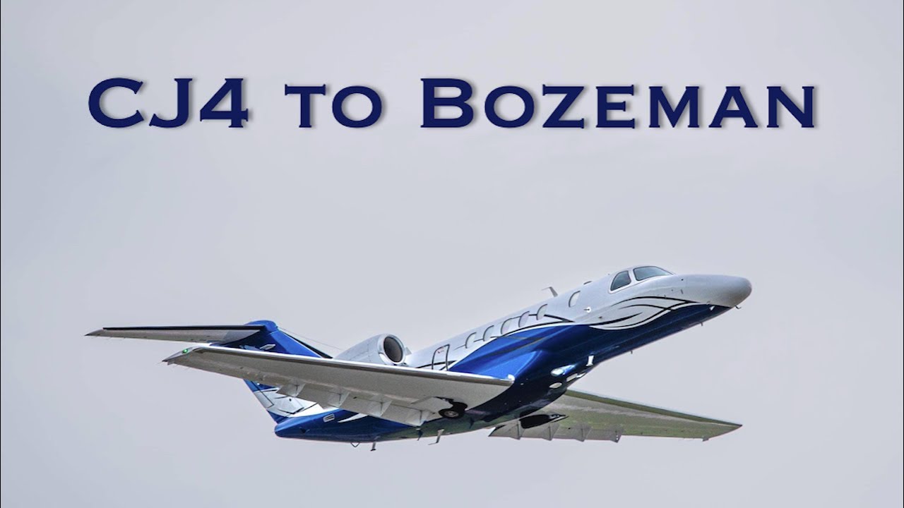 Rainy Private Jet Departure and Sunset Arrival to Bozeman: CJ4 Part 2