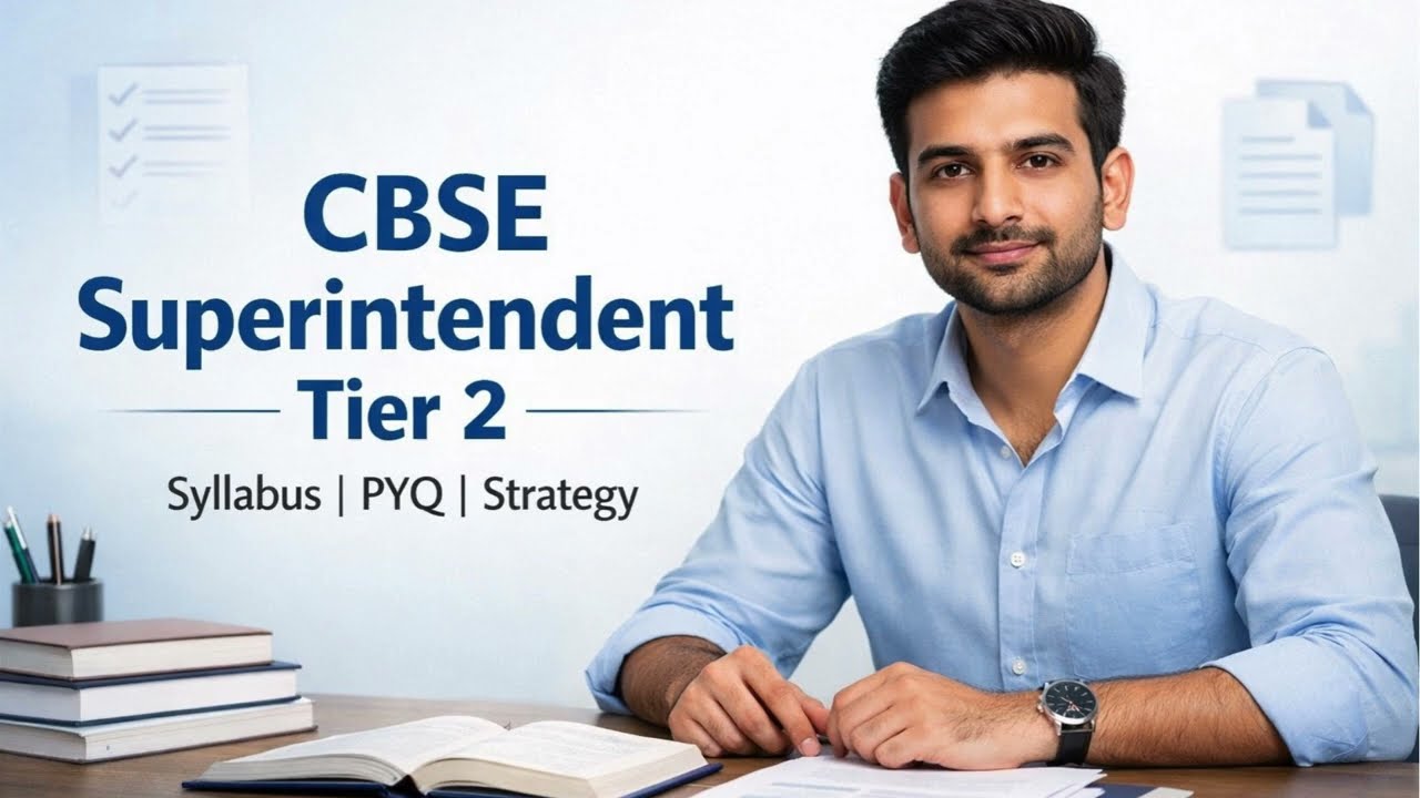 CBSE Superintendent Tier 2 2026 | Complete Syllabus, PYQ Analysis & Preparation Strategy