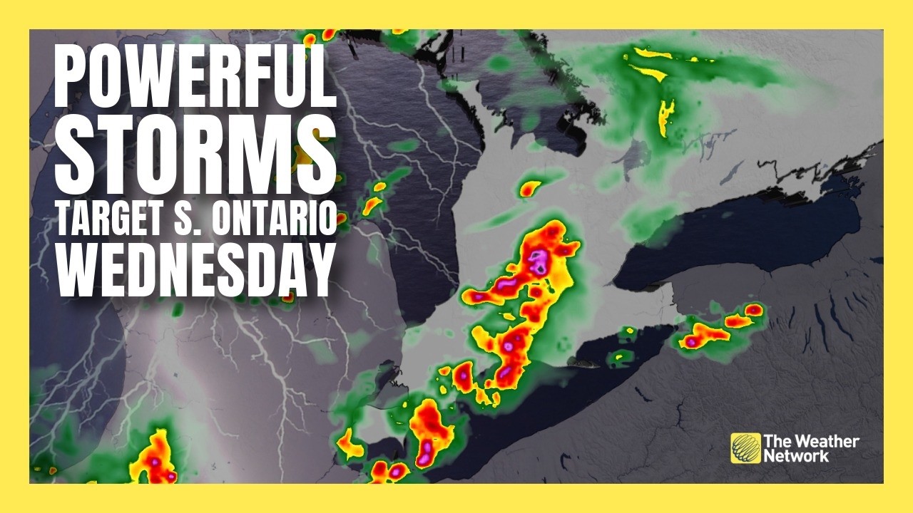 Strong Storms Target S. Ontario Again on Wednesday | #forecast