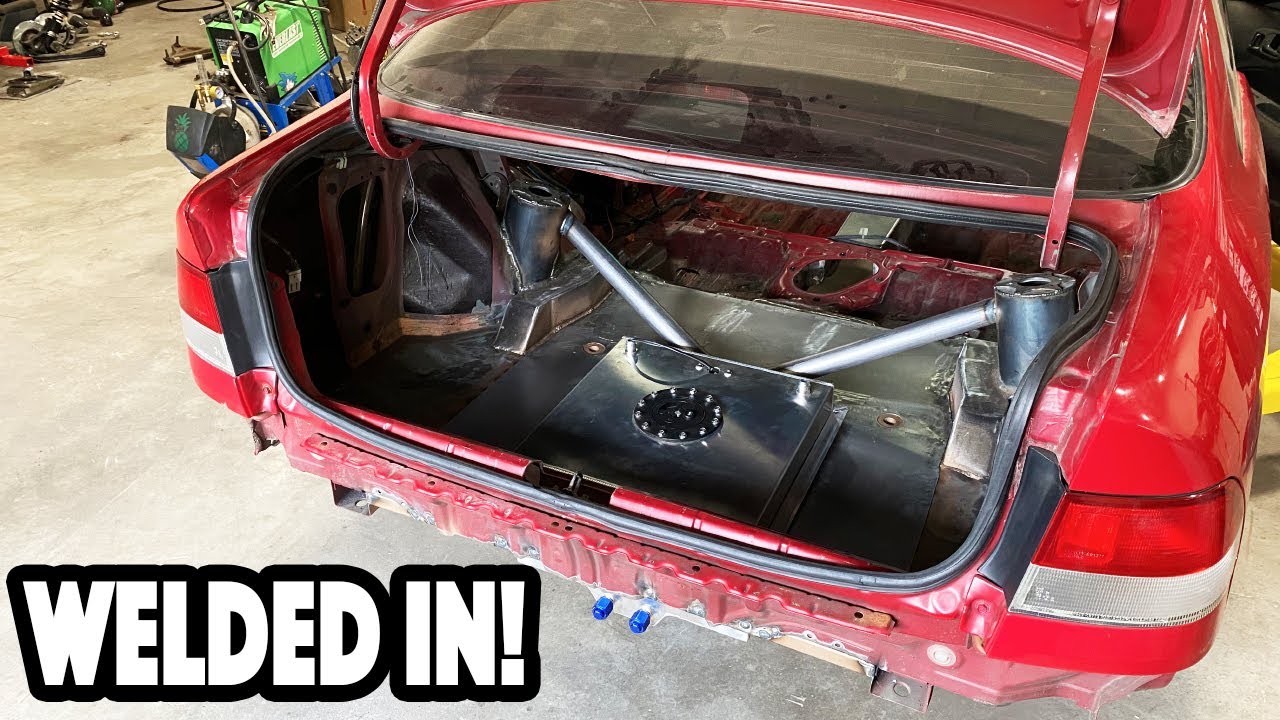 RWD converted Civic all sealed up with a custom rear floor pan!!