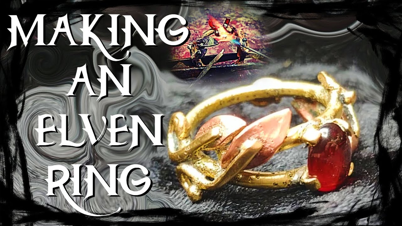 How Is It Made? Elven Ring With Garnet Crystal Gemstone ~ By Kryher