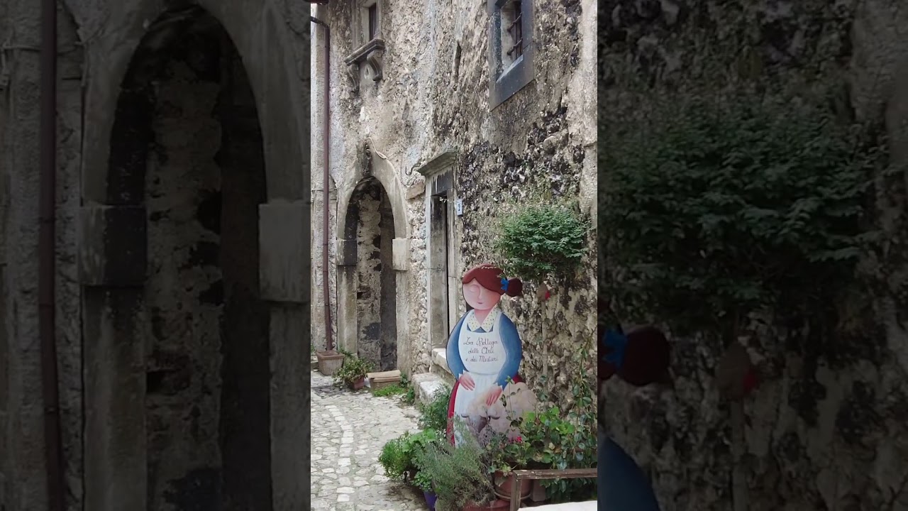 Exploring Medieval Town in Italy forgotten by time 