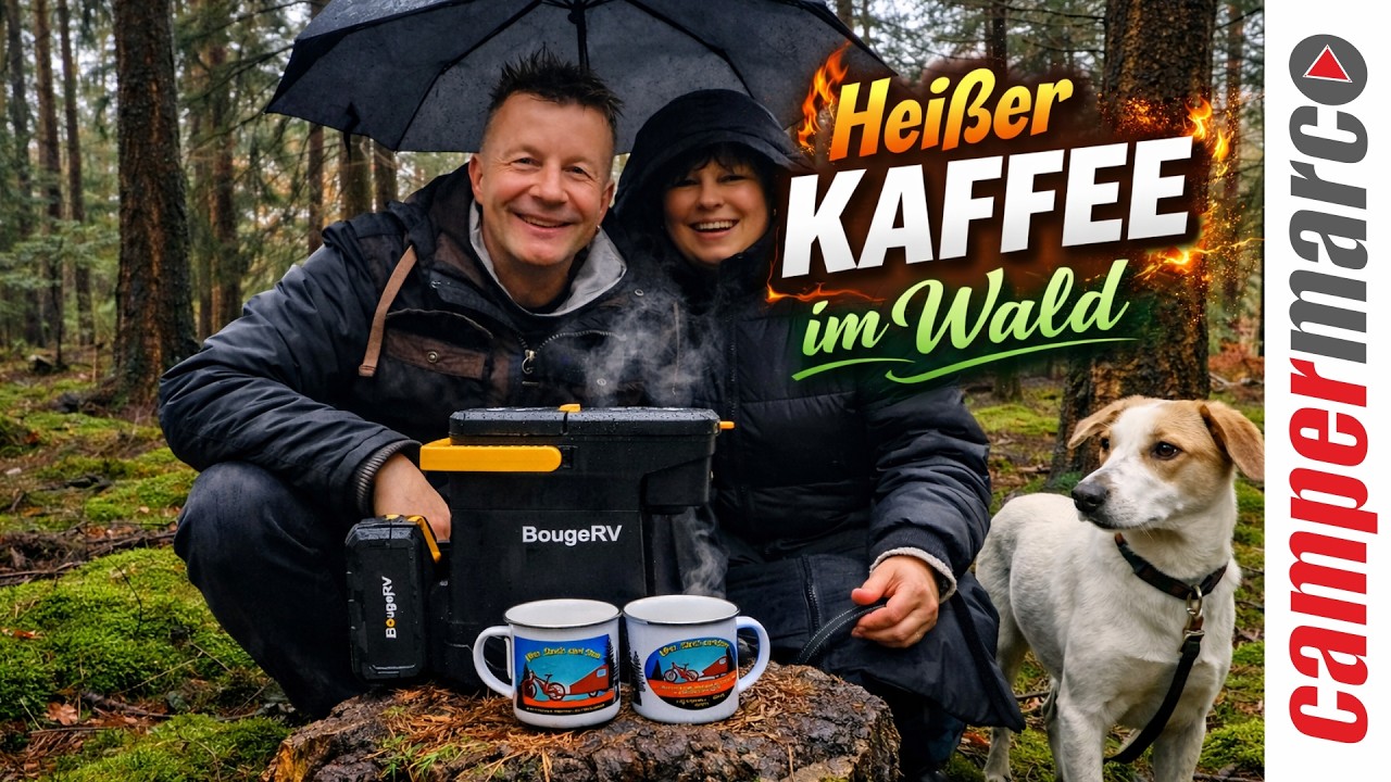 Heißer Kaffee mitten im Wald?! 🌲☕ BougeRV Akkukaffeemaschine im Test