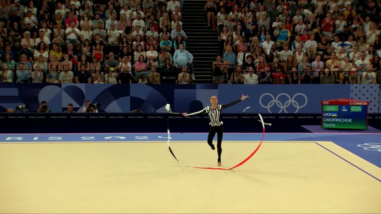 [HDp50] Taisiia Onofriichuk (UKR) Ribbon All Around Finals 2024 Paris Olympic Games