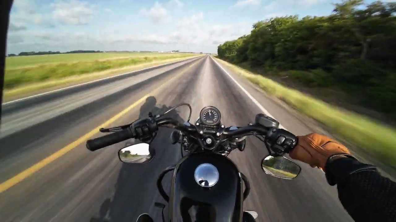 Harley Davidson 48 FORTY EIGHT - LOUD Vance and Hines Pipes - POV - 4K