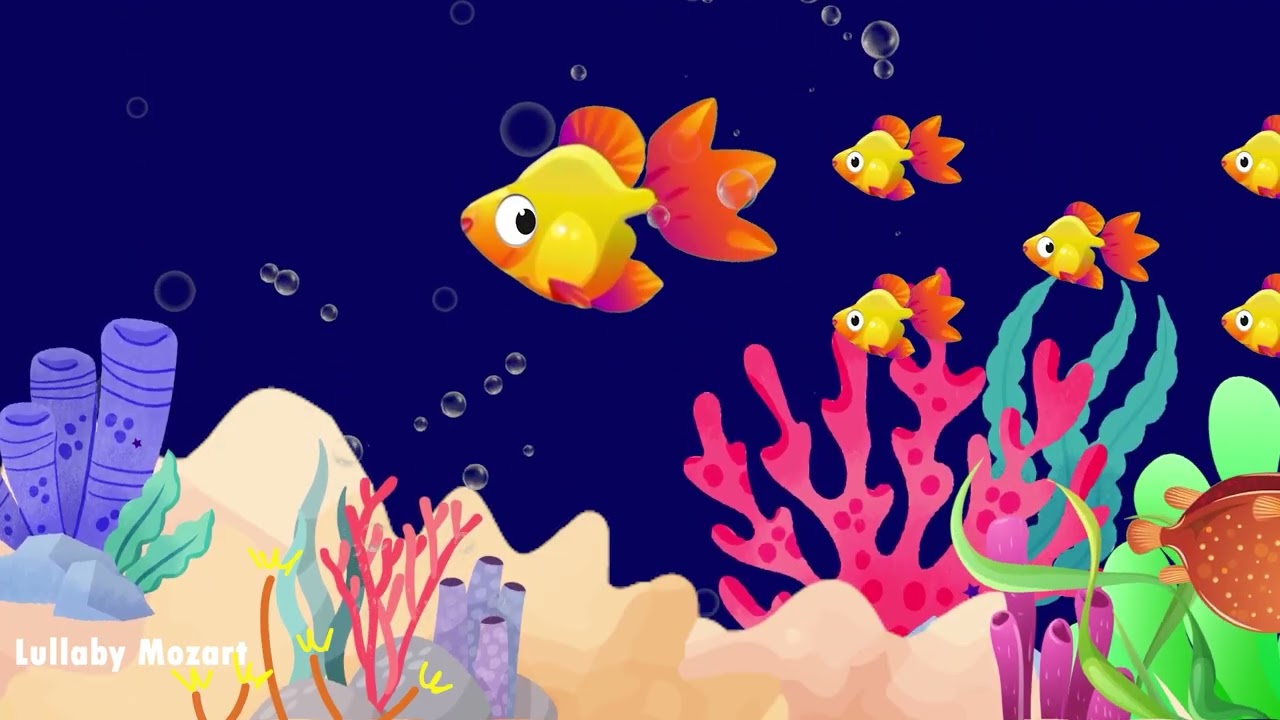 Baby sleep music 💤 Lullabу and Calming Undersea Animation 🐟 Soothing fishes #1033 #relaxingmusic