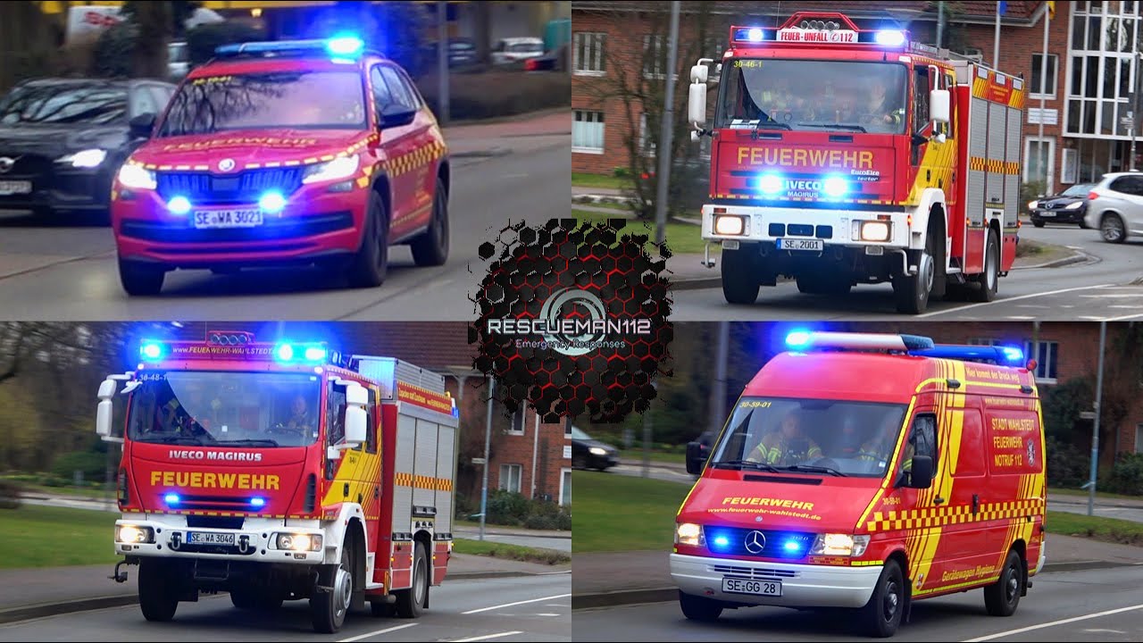 🚨 KdoW + LF 16/12 + HLF 20/16 + GW-Hygiene Feuerwehr Wahlstedt 🚨