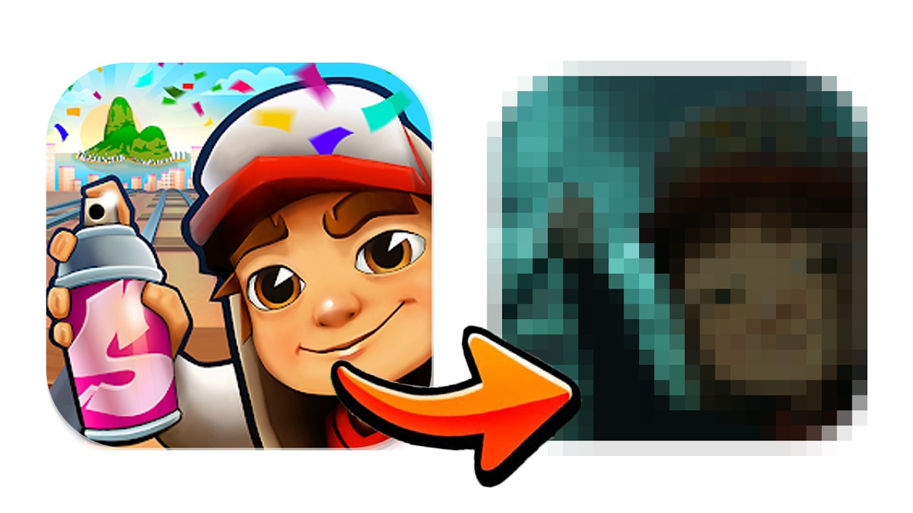 Превращаем логотипы мобильных игр в ужасы